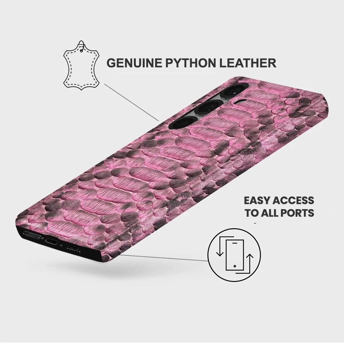 Galaxy S25 Python Leather Case — Python