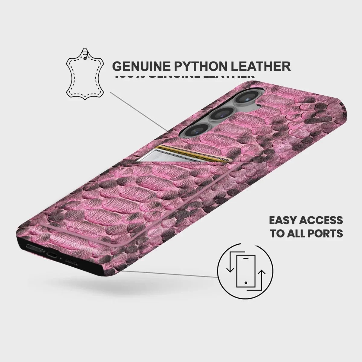 Galaxy S24 Plus Python Leather Case — Python Cardholder