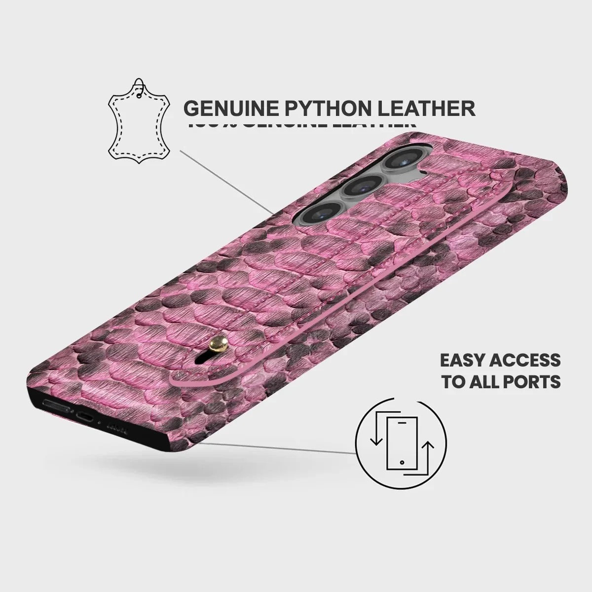 Galaxy S24 Python Leather Case — Python Handle