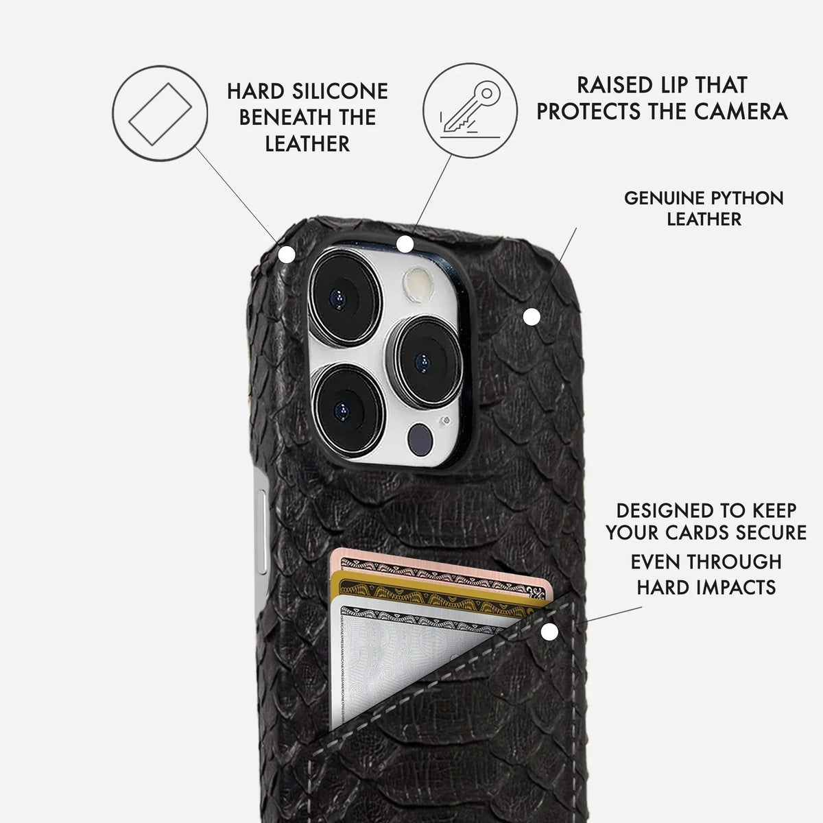 iPhone 14 Pro Max Python Leather Case — Python Cardholder