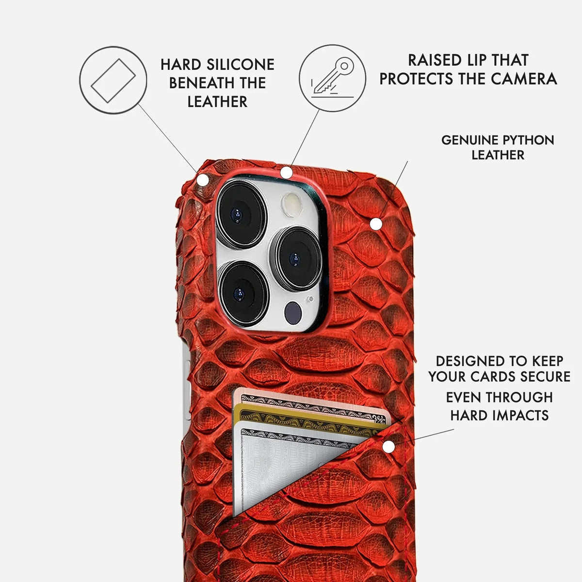 iPhone 14 Pro Max Python Leather Case — Python Cardholder