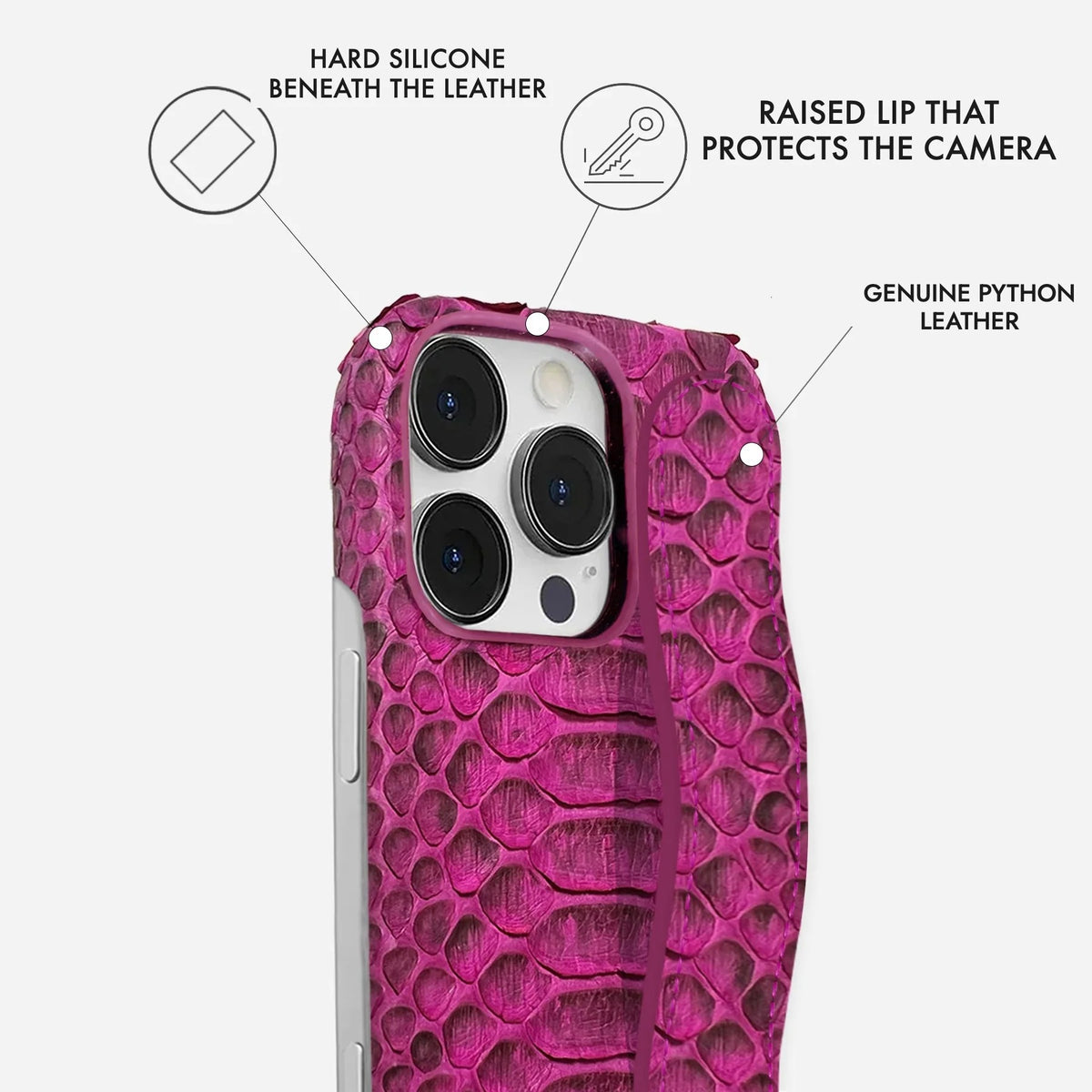 iPhone 16 Pro Max Python Leather Case — Python Handle