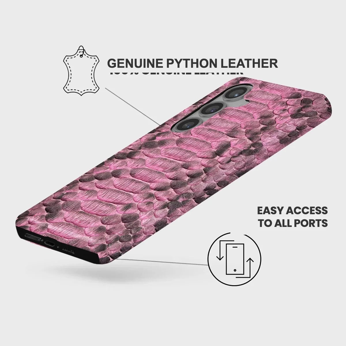 Galaxy S24 Plus Python Leather Case — Python
