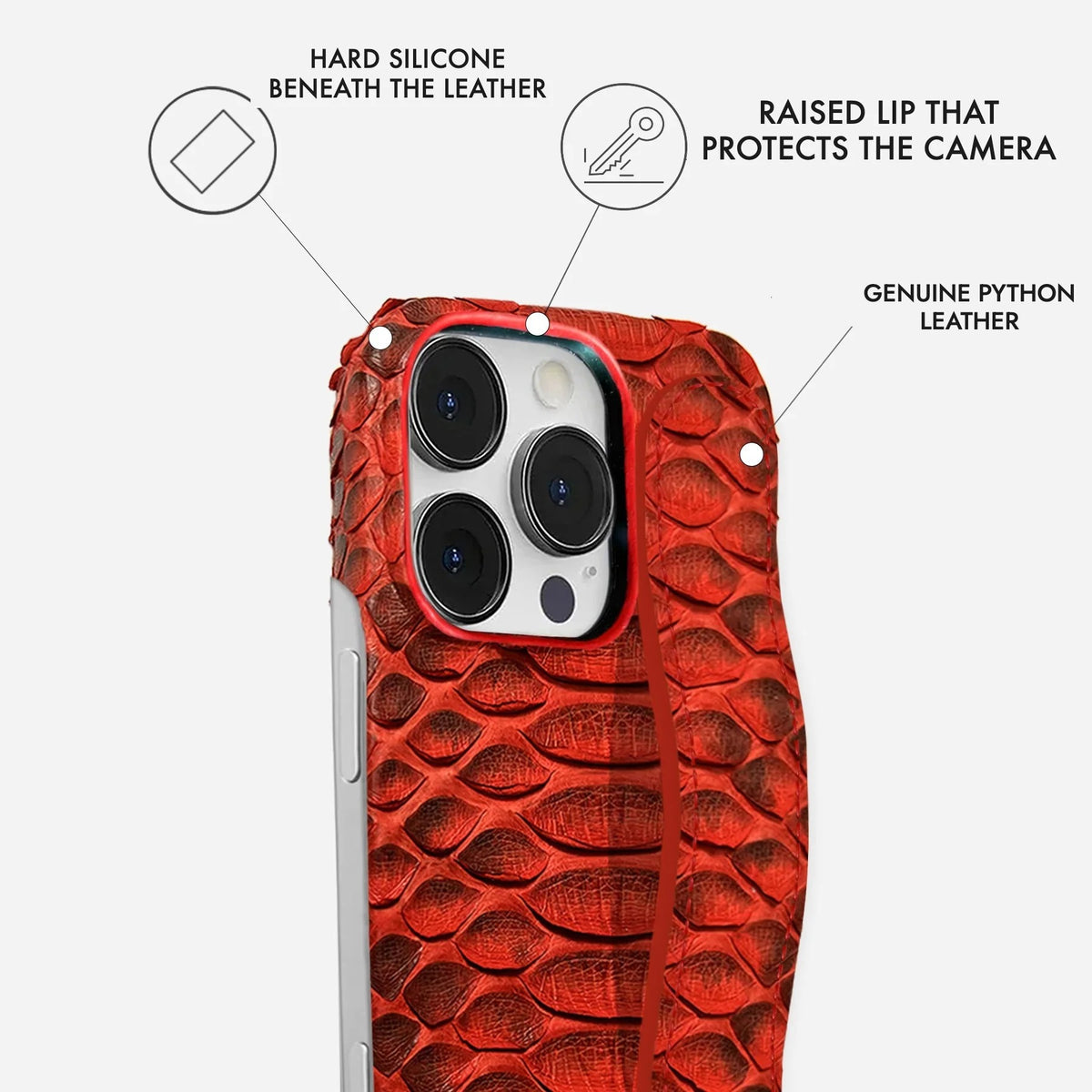 iPhone 16 Pro Max Python Leather Case — Python Handle