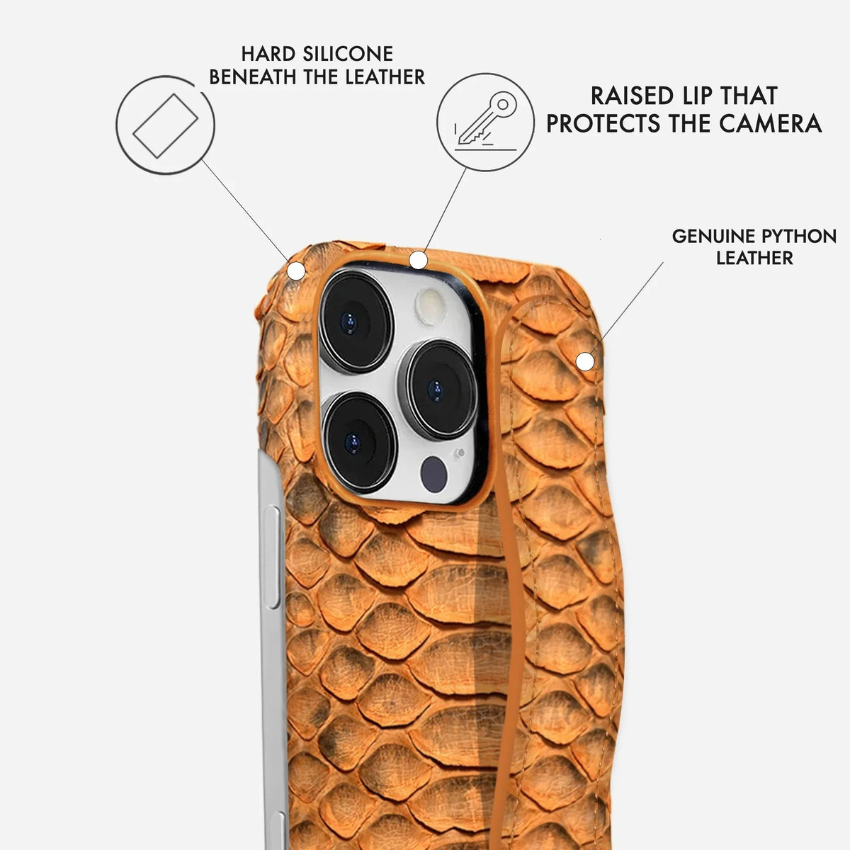 iPhone 16 Pro Max Python Leather Case — Python Handle