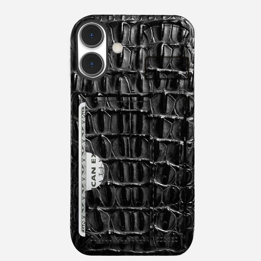 iPhone 16 Plus Leather Case — Titan Handle Cardholder