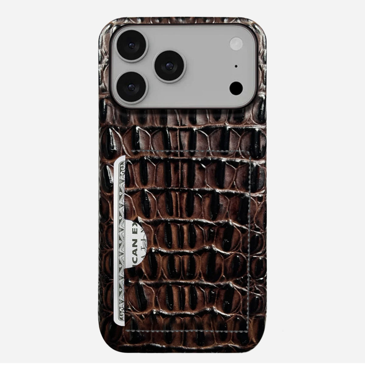 iPhone 17 Pro Leather Case — Titan Cardholder