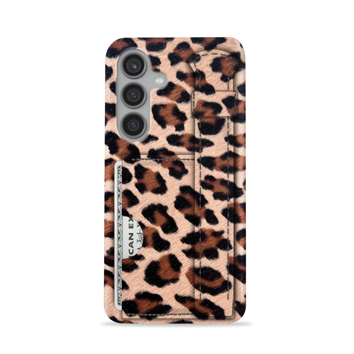 Galaxy S24 Leather Case — Leopard Handle Cardholder