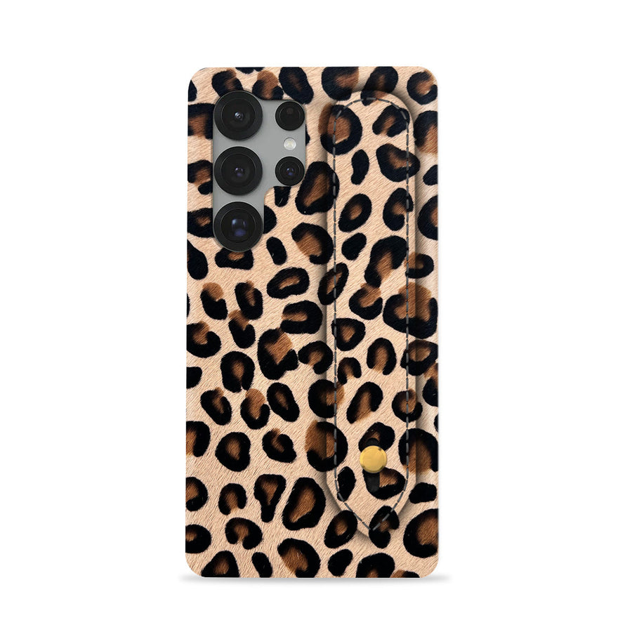 Galaxy S25 Ultra Leather Case — Leopard Handle