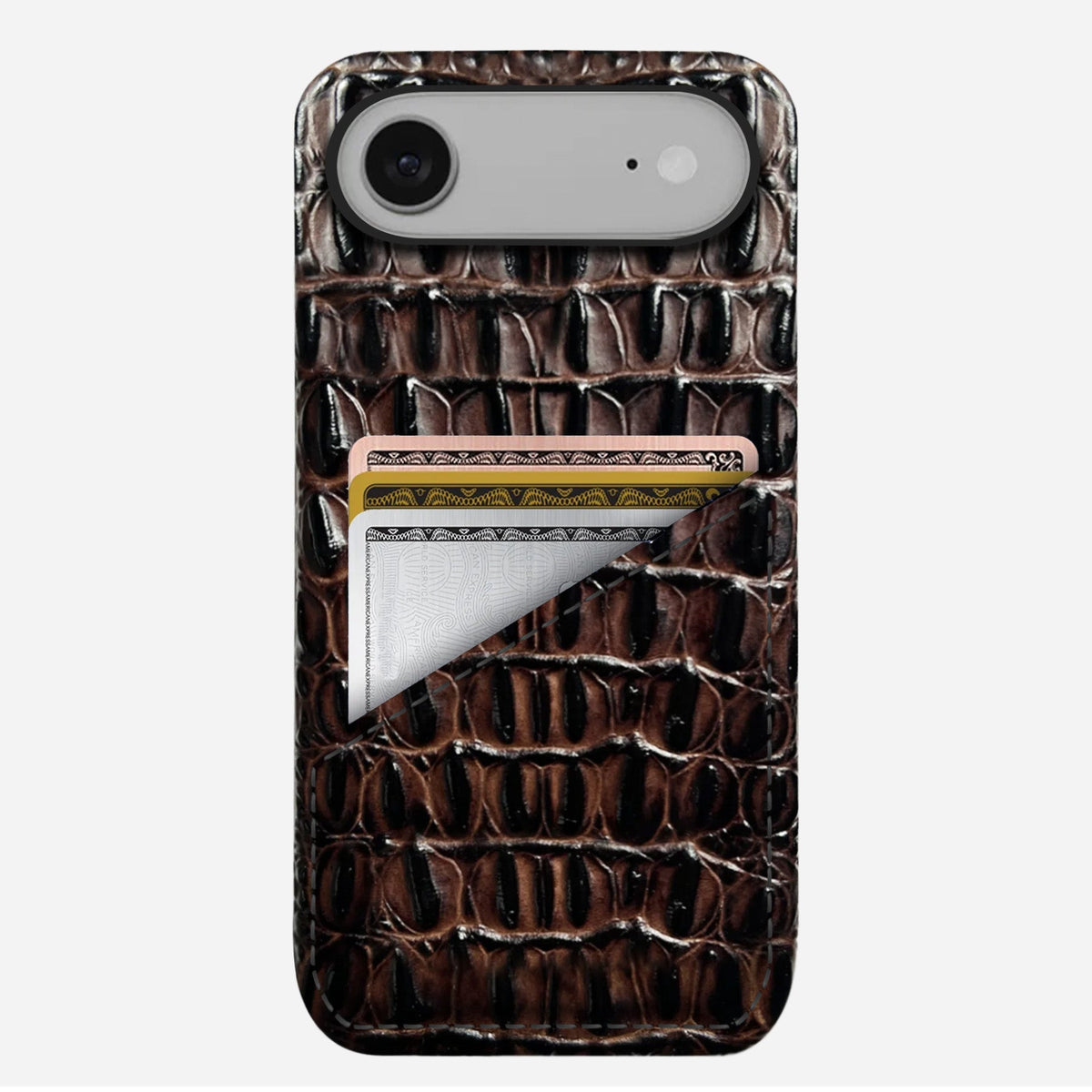 iPhone 17 Air Leather Case — Titan Cardholder
