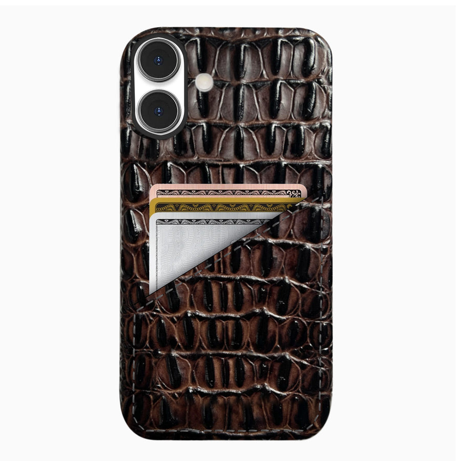 iPhone 16 Leather Case — Titan Cardholder