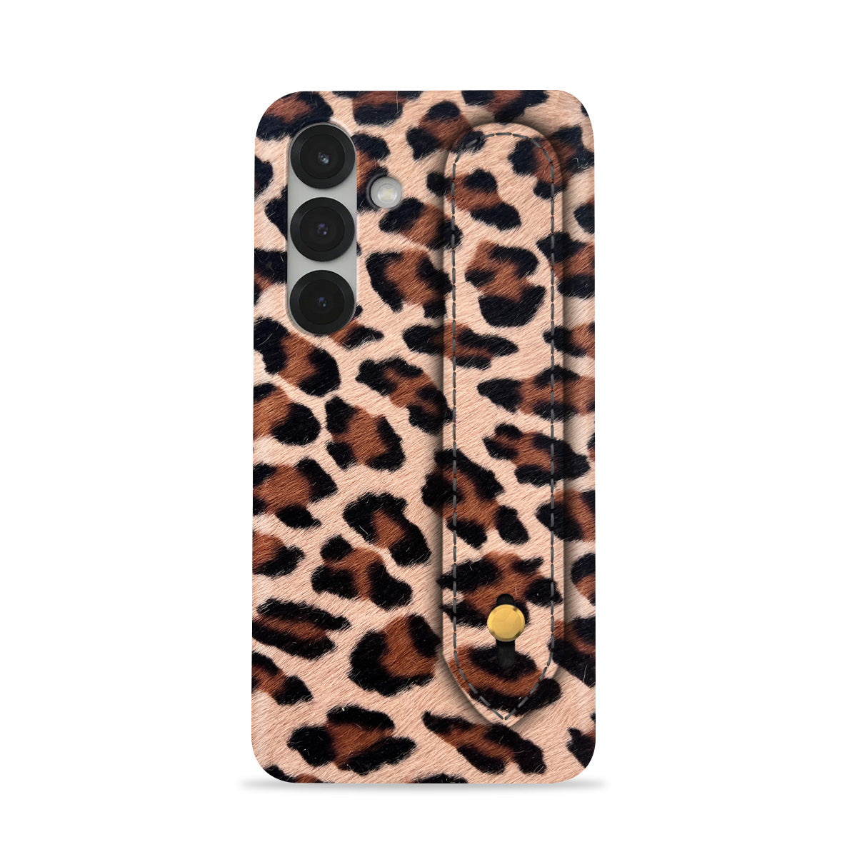 Galaxy S25 Leather Case — Leopard Handle