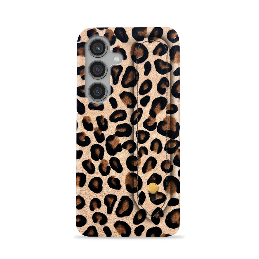 Galaxy S24 Leather Case — Leopard Handle