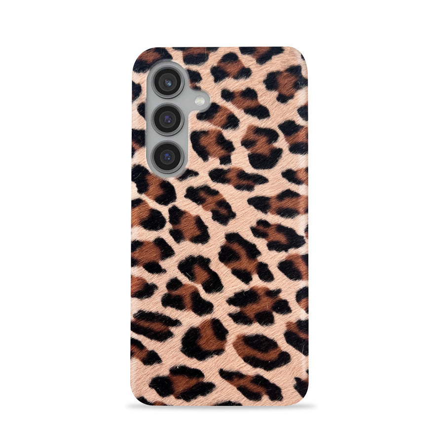 Galaxy S25 FE Leather Case — Leopard