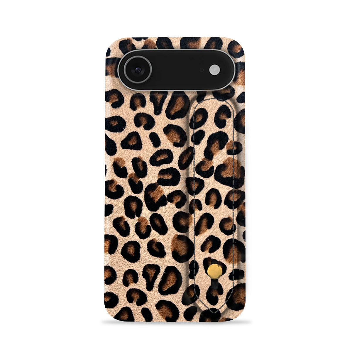 iPhone 17 Air Leather Case — Leopard Handle
