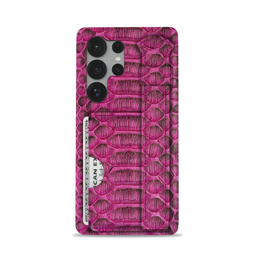 Galaxy S25 Ultra Leather Case — Piton Handle Cardholder