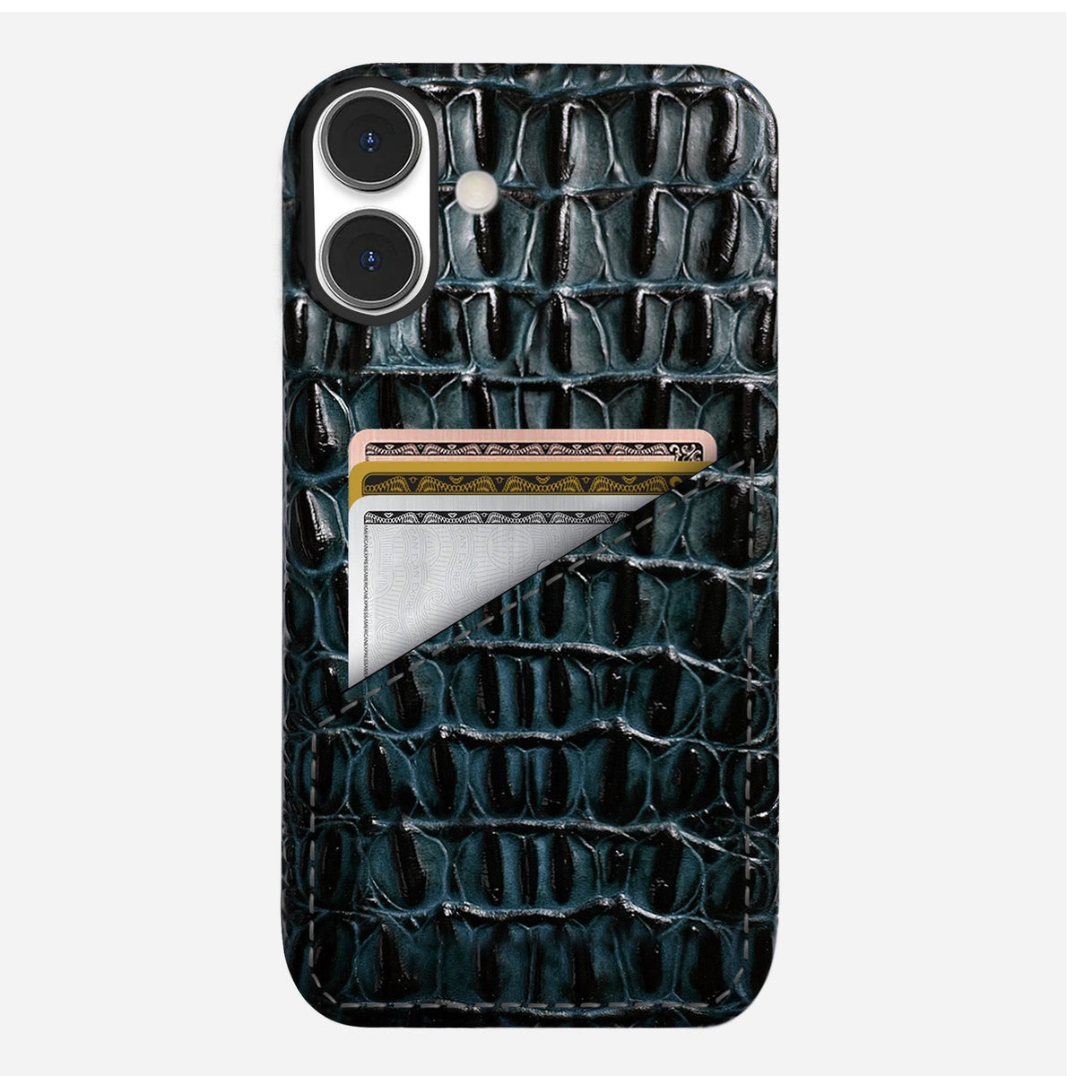 iPhone 16 Plus Leather Case — Titan Cardholder