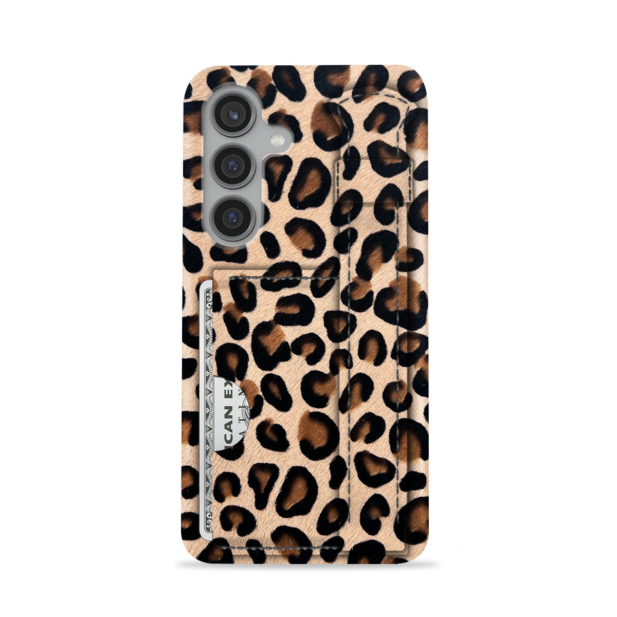 Galaxy S24 Plus Leather Case — Leopard Handle Cardholder