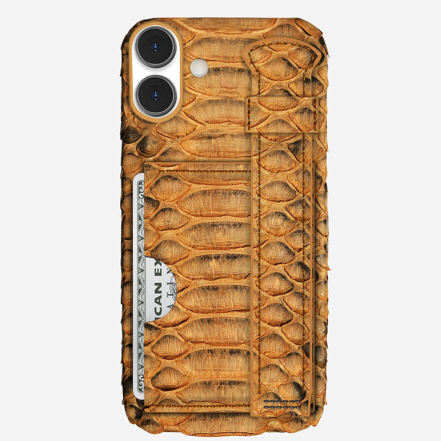 iPhone 16 Leather Case — Piton Handle Cardholder