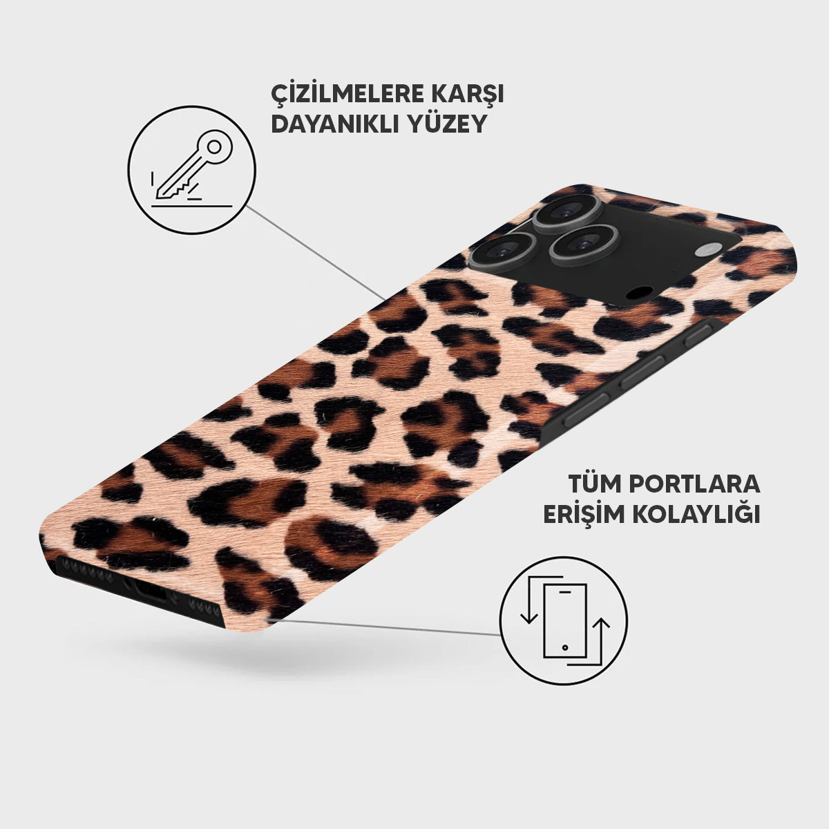 iPhone 18 Pro Max Leather Case — Leopard