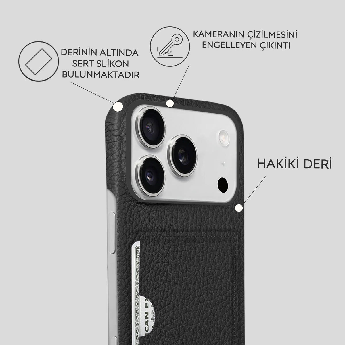 iPhone 18 Pro Max Leather Case — Ashe Cardholder