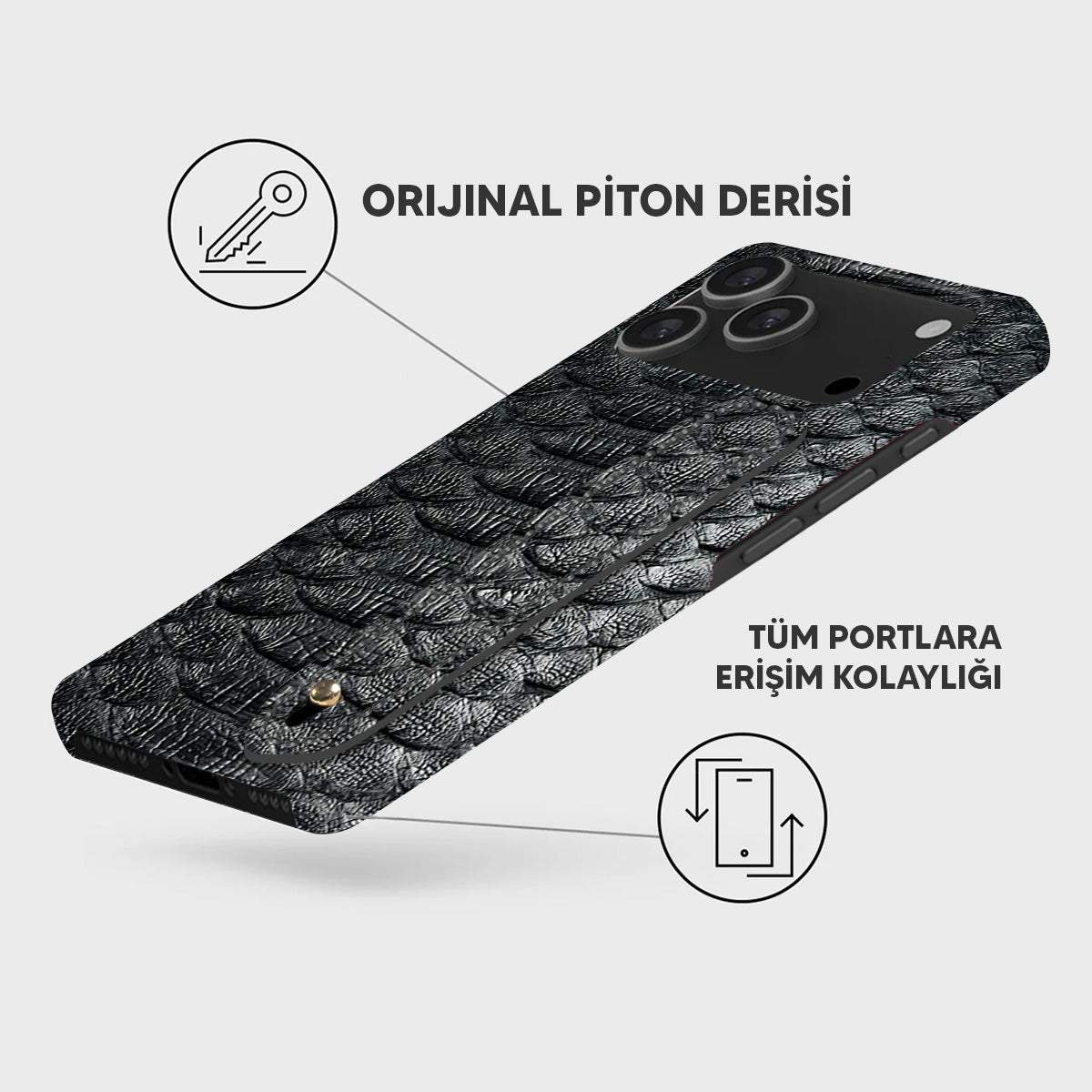 iPhone 18 Pro Leather Case — Piton Handle