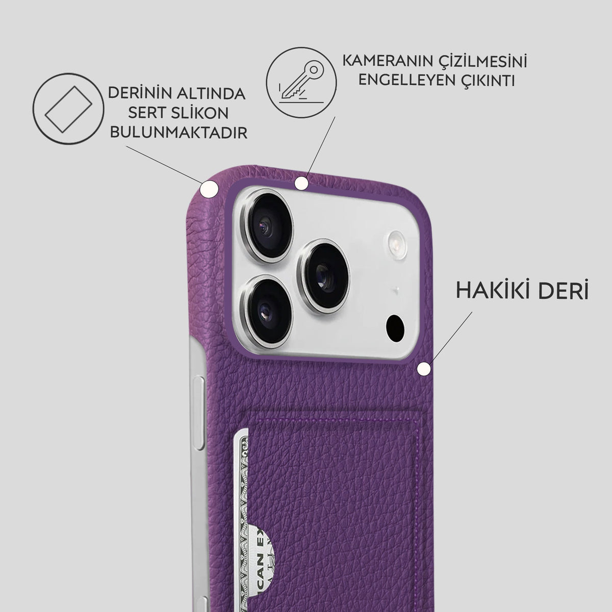 iPhone 18 Pro Leather Case — Ashe Cardholder