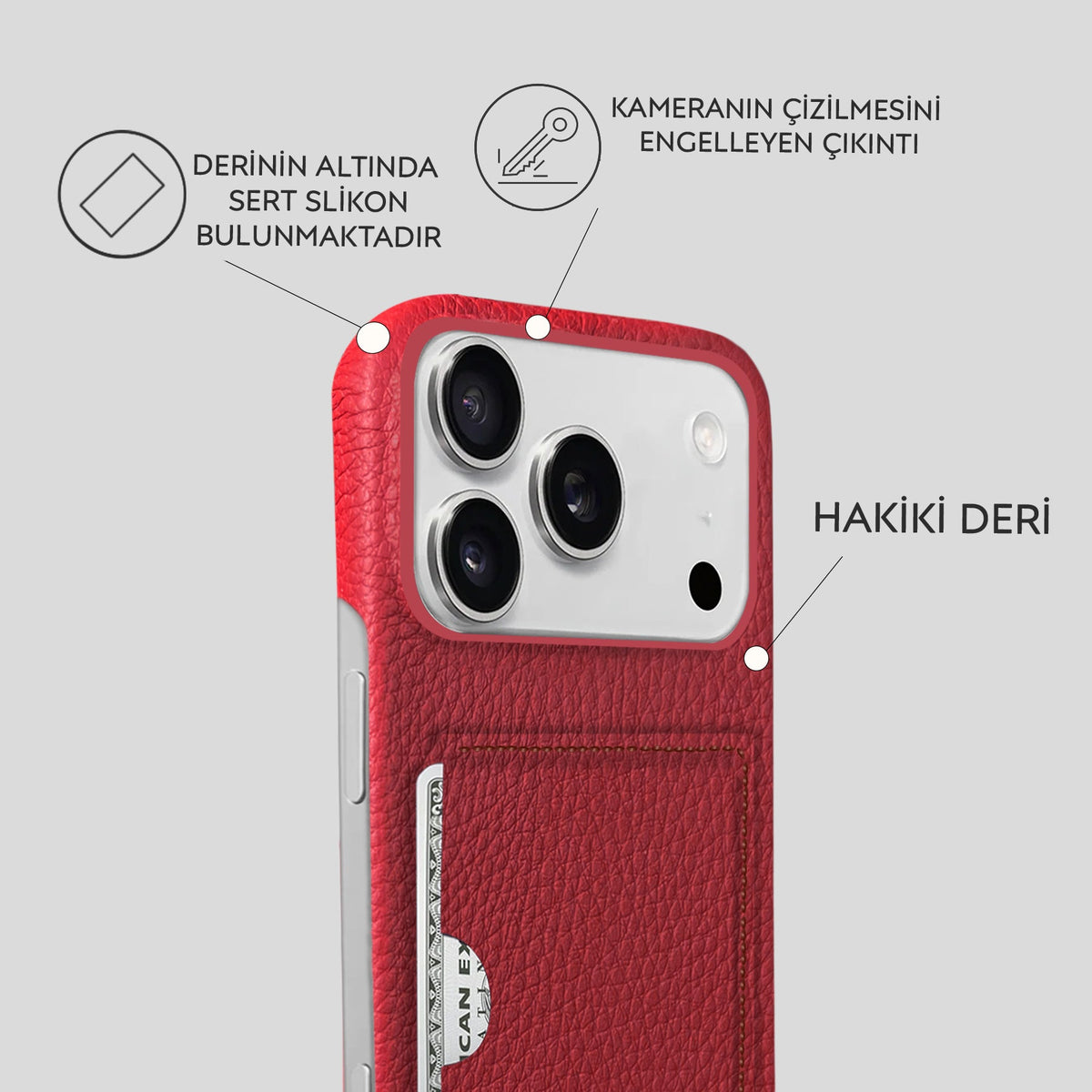 iPhone 18 Pro Leather Case — Ashe Cardholder