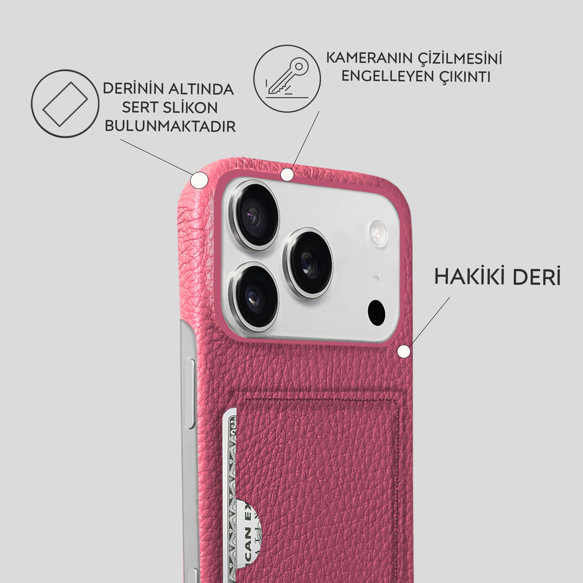 iPhone 18 Pro Leather Case — Ashe Cardholder