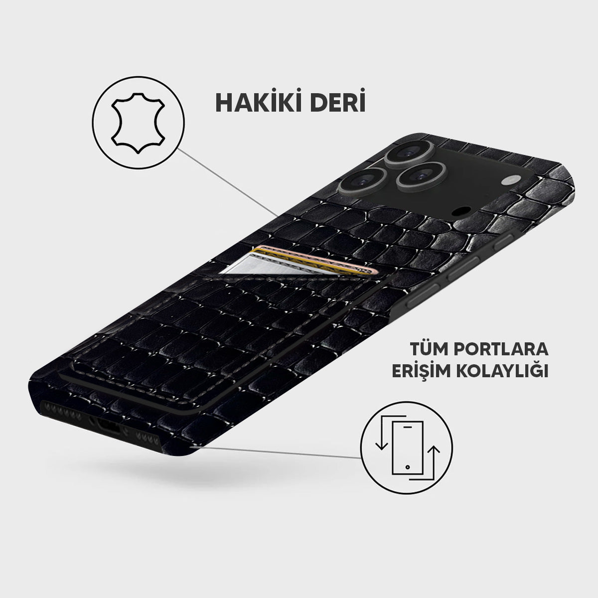 iPhone 18 Pro Leather Case — Lusso Cardholder