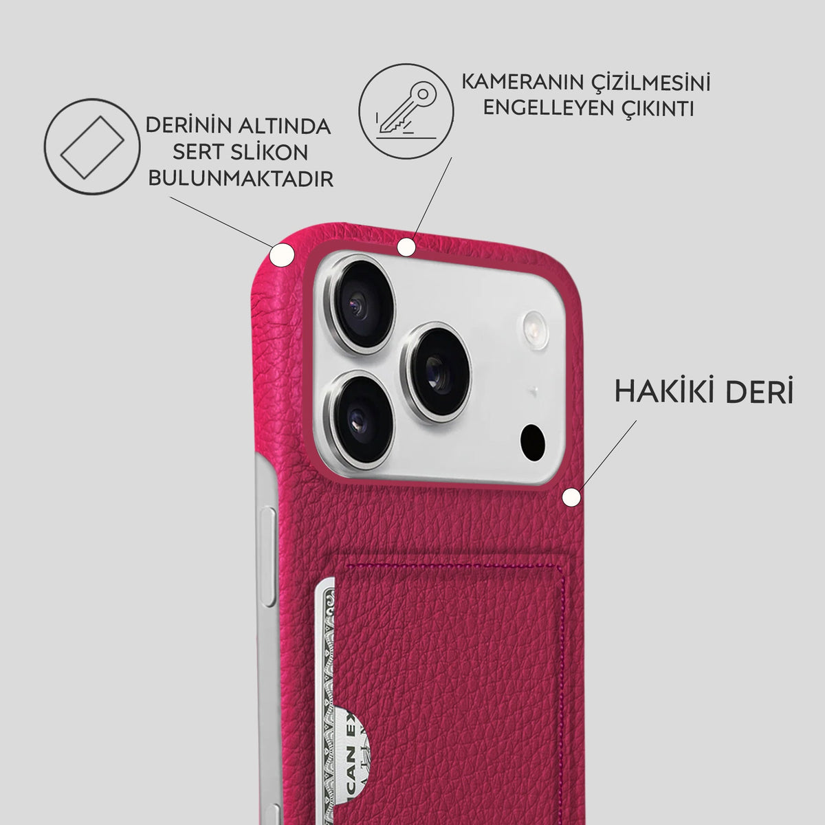 iPhone 18 Pro Leather Case — Ashe Cardholder