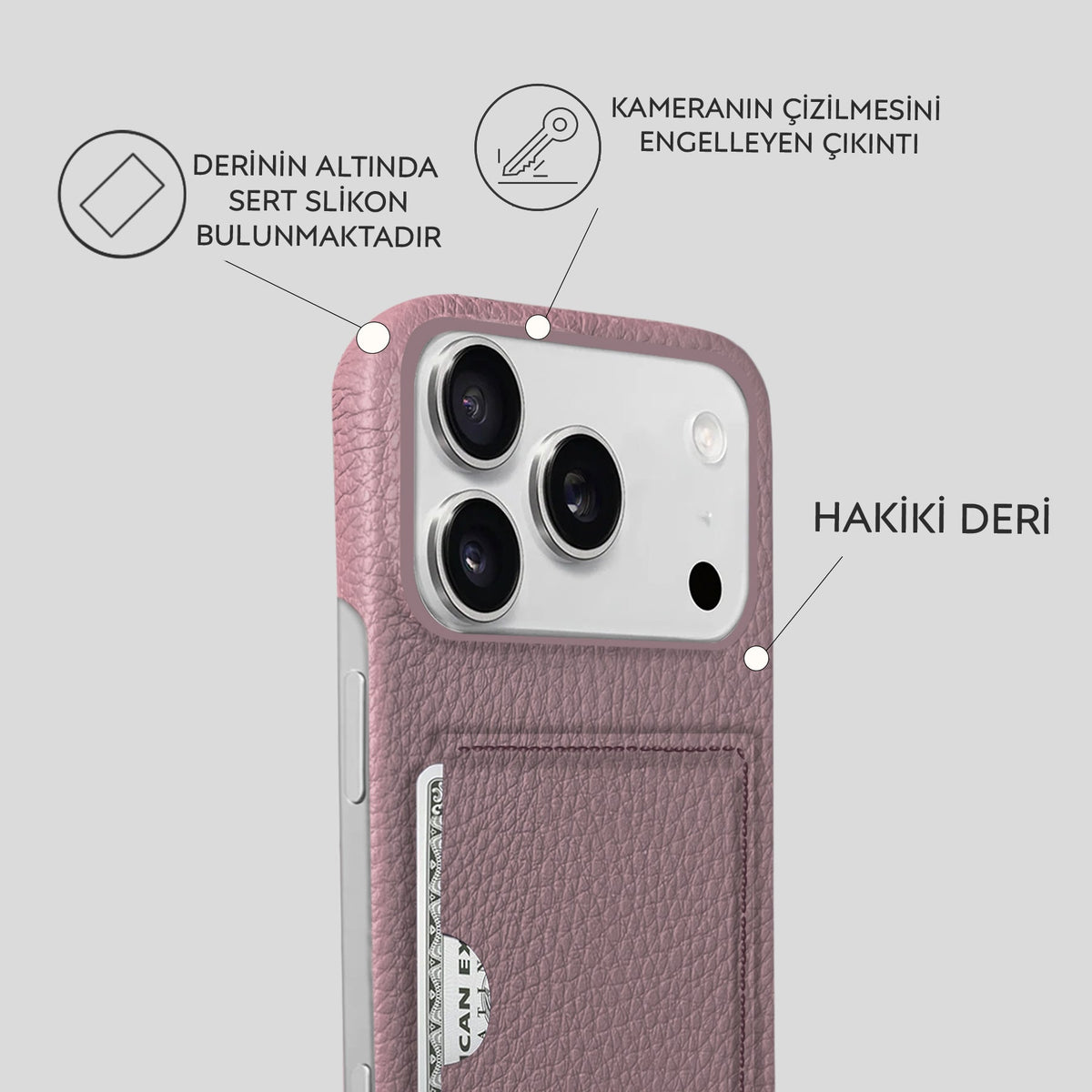 iPhone 18 Pro Leather Case — Ashe Cardholder