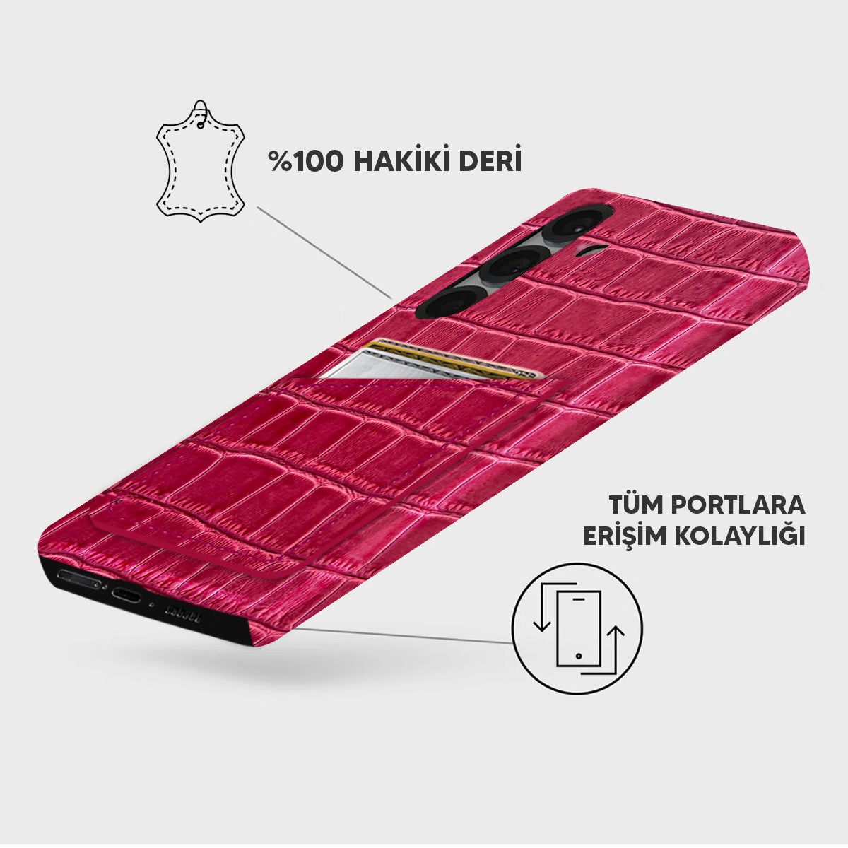 Galaxy S25 Leather Case — Vega Cardholder