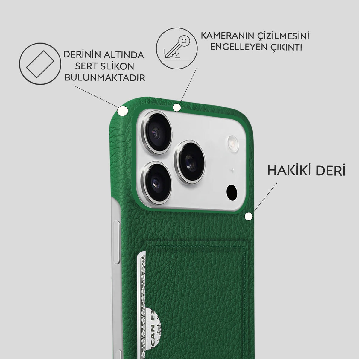 iPhone 18 Pro Leather Case — Ashe Cardholder