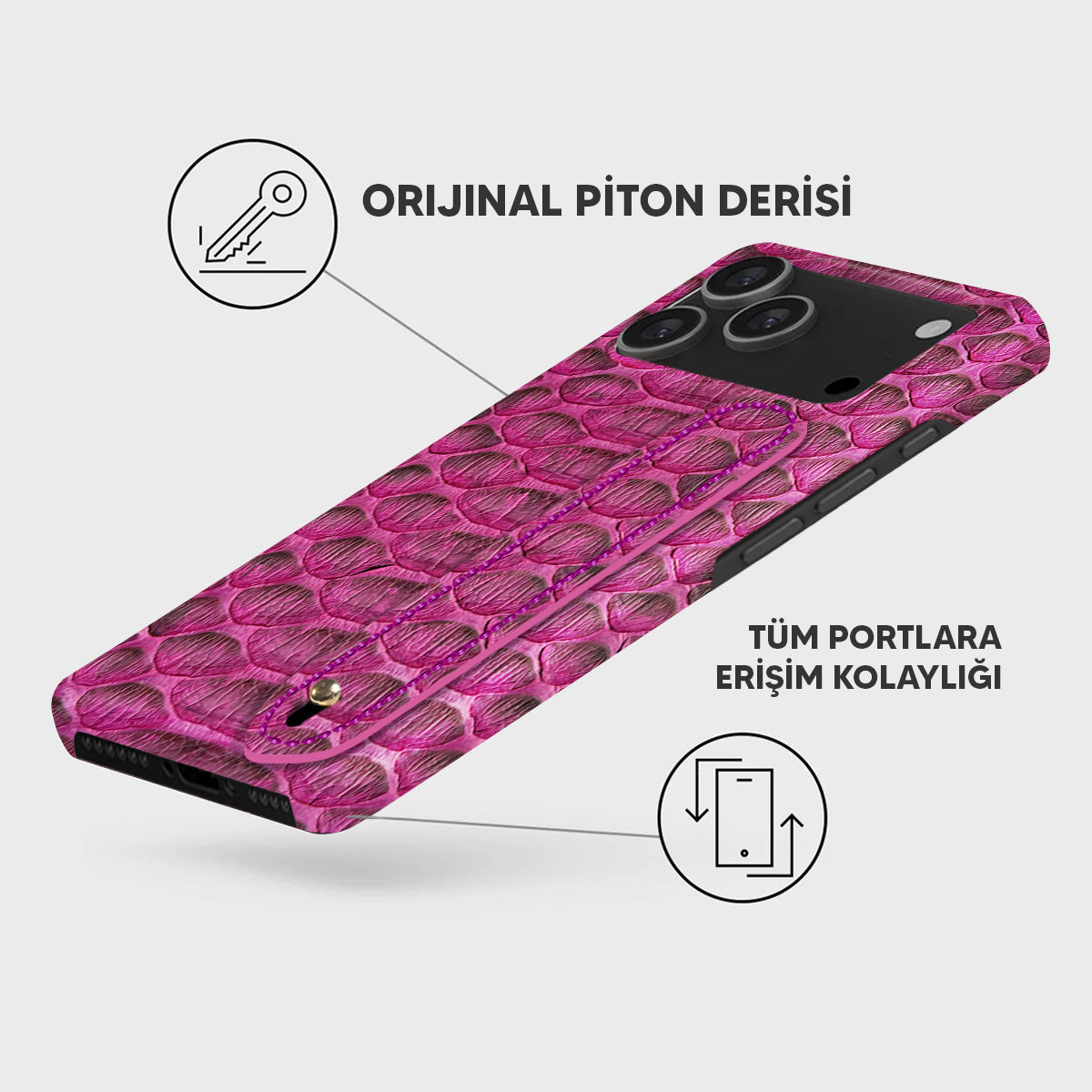 iPhone 18 Pro Max Leather Case — Piton Handle