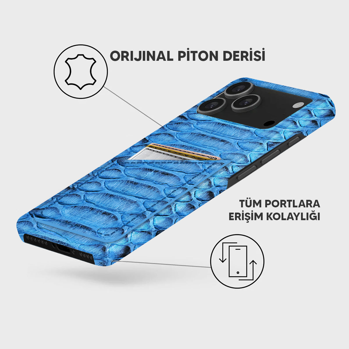 iPhone 18 Pro Max Leather Case — Piton Cardholder