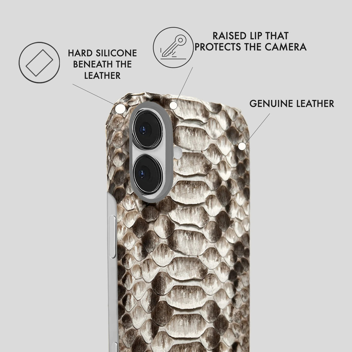 iPhone 16 Leather Case — Piton