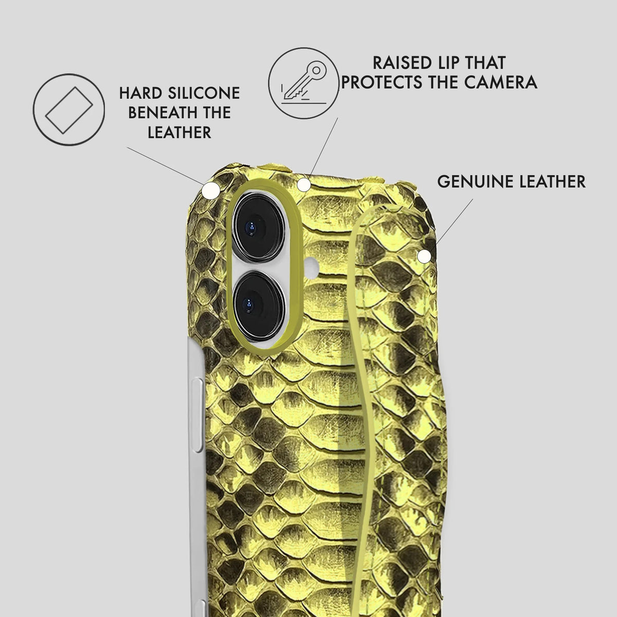 iPhone 16 Plus Leather Case — Piton Handle