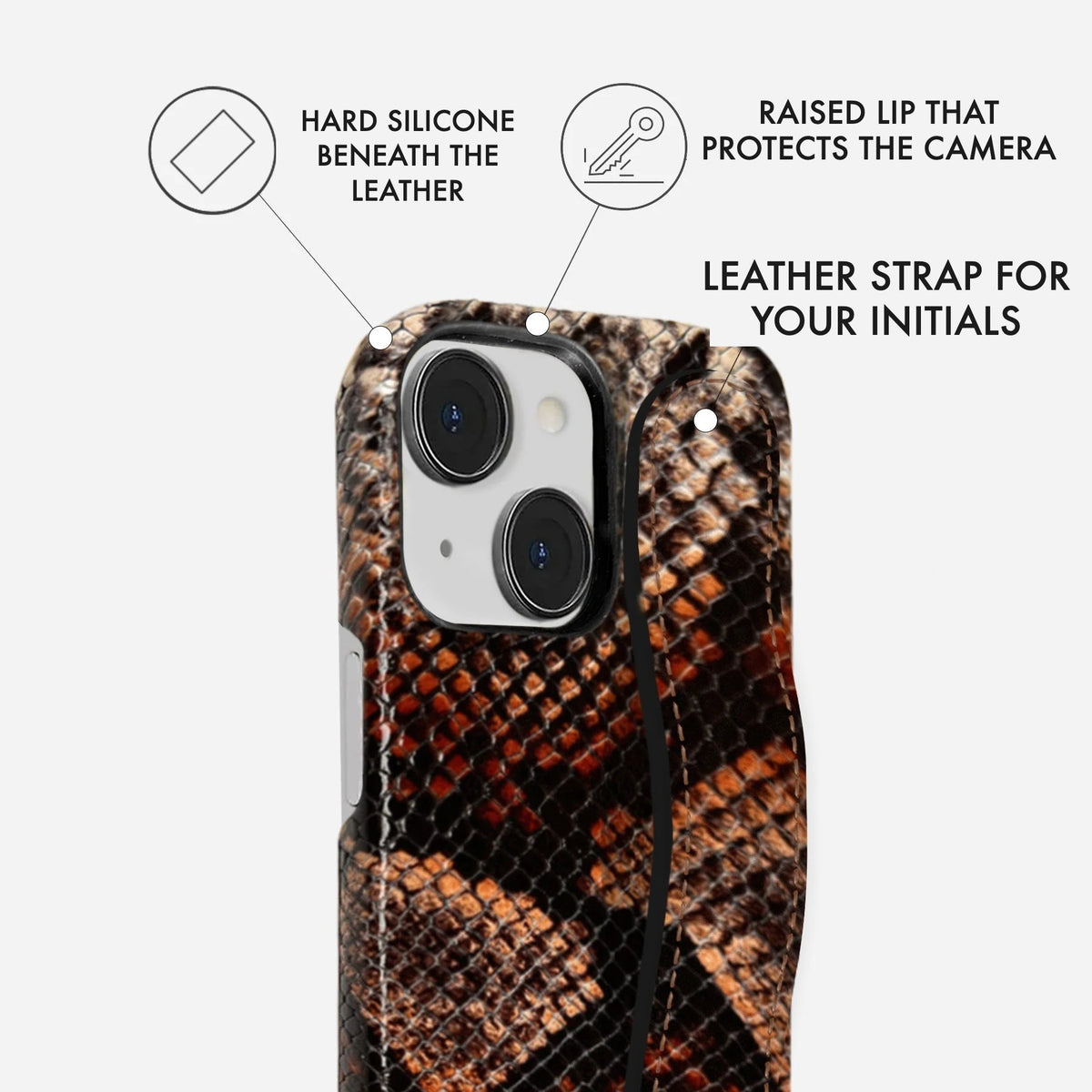 iPhone 15 Plus Leather Case — Elise Handle