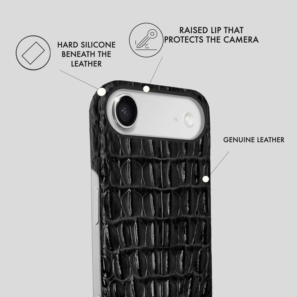 iPhone 17 Air Leather Case — Titan