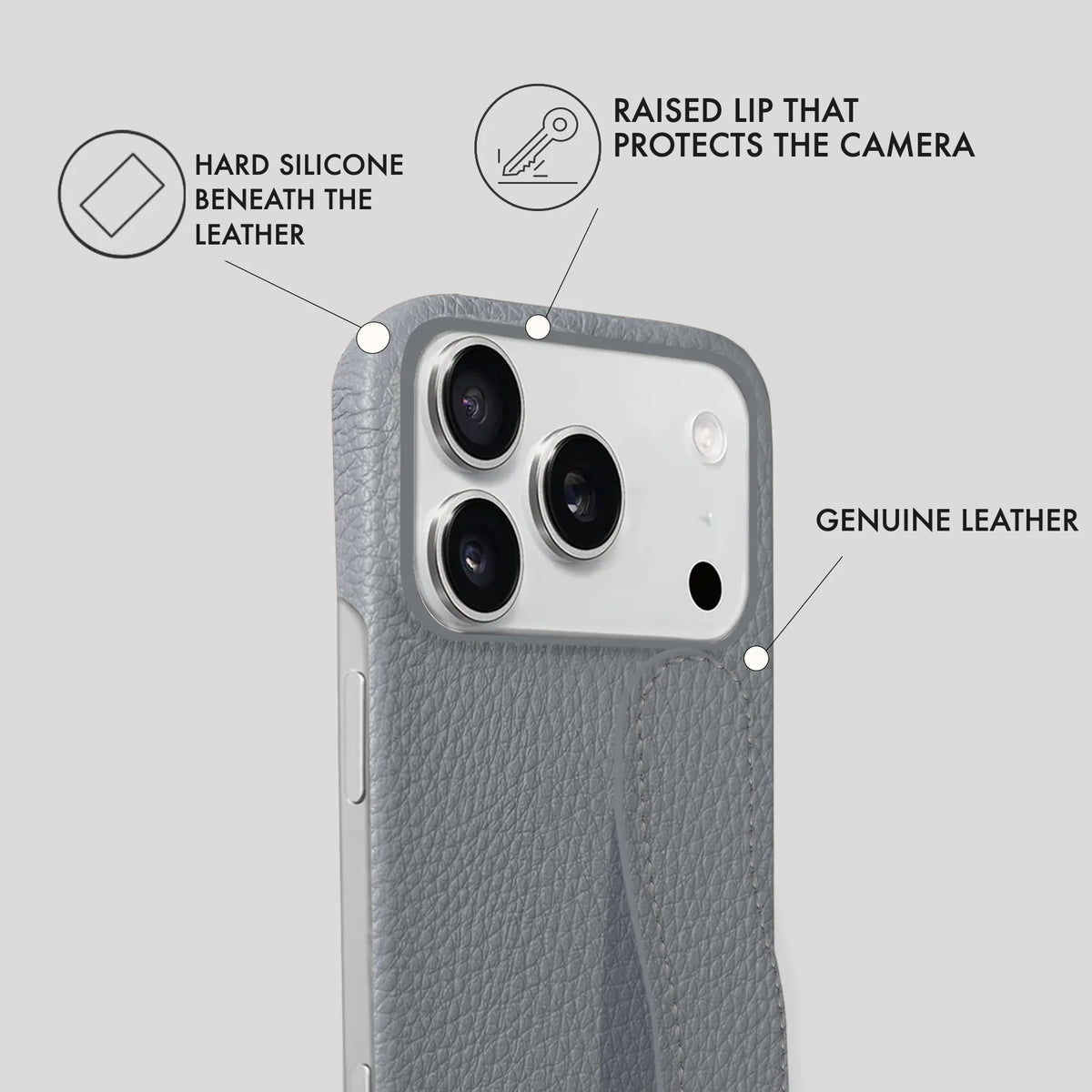 iPhone 17 Pro Leather Case — Ashe Handle