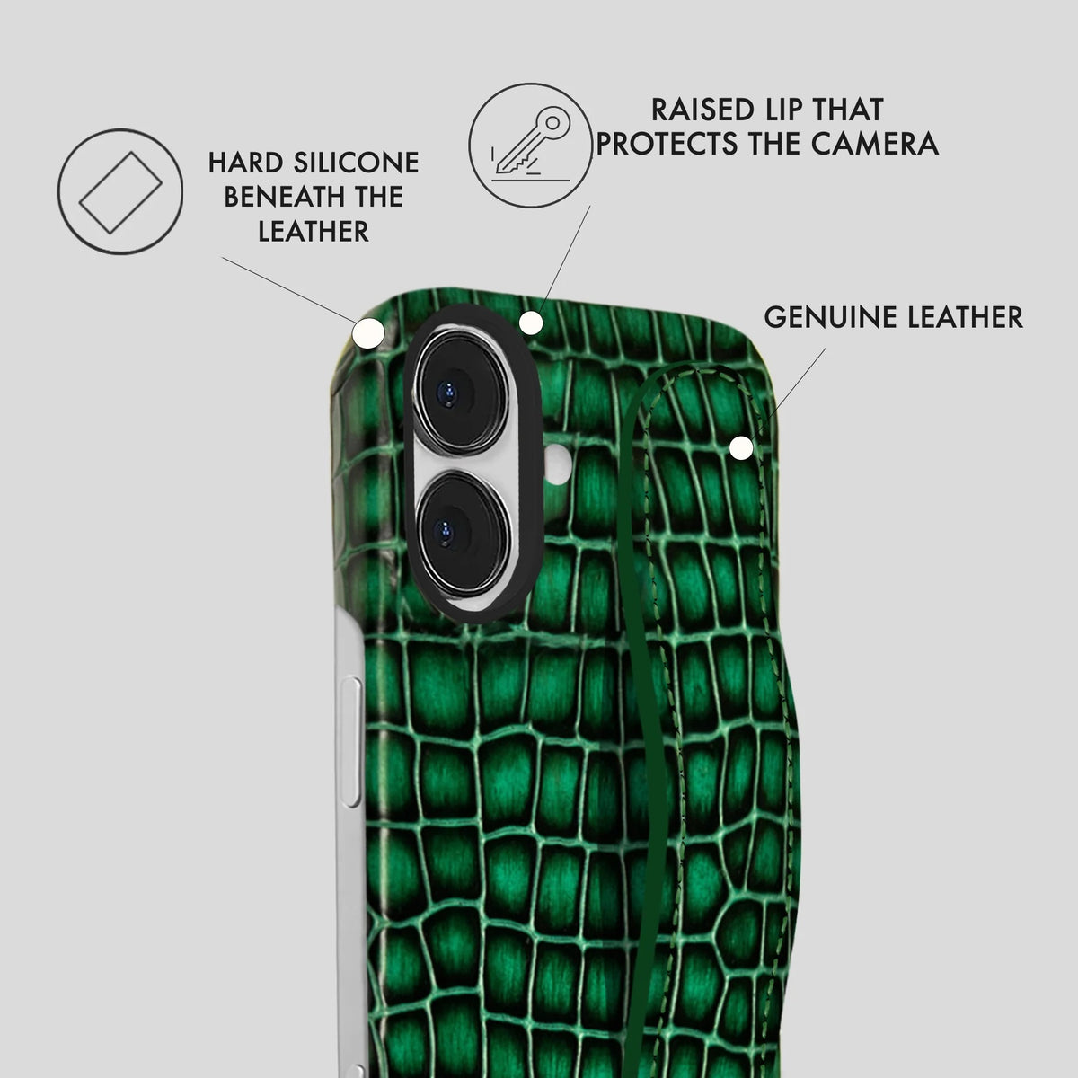 iPhone 17 Leather Case — Lusso Handle