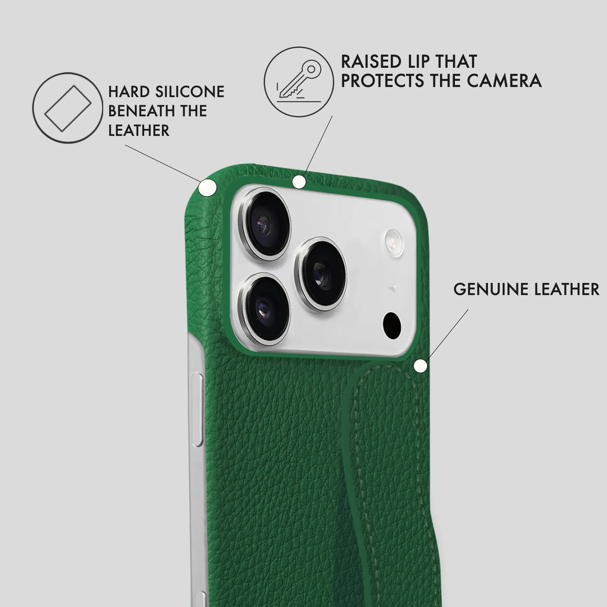 iPhone 17 Pro Leather Case — Ashe Handle