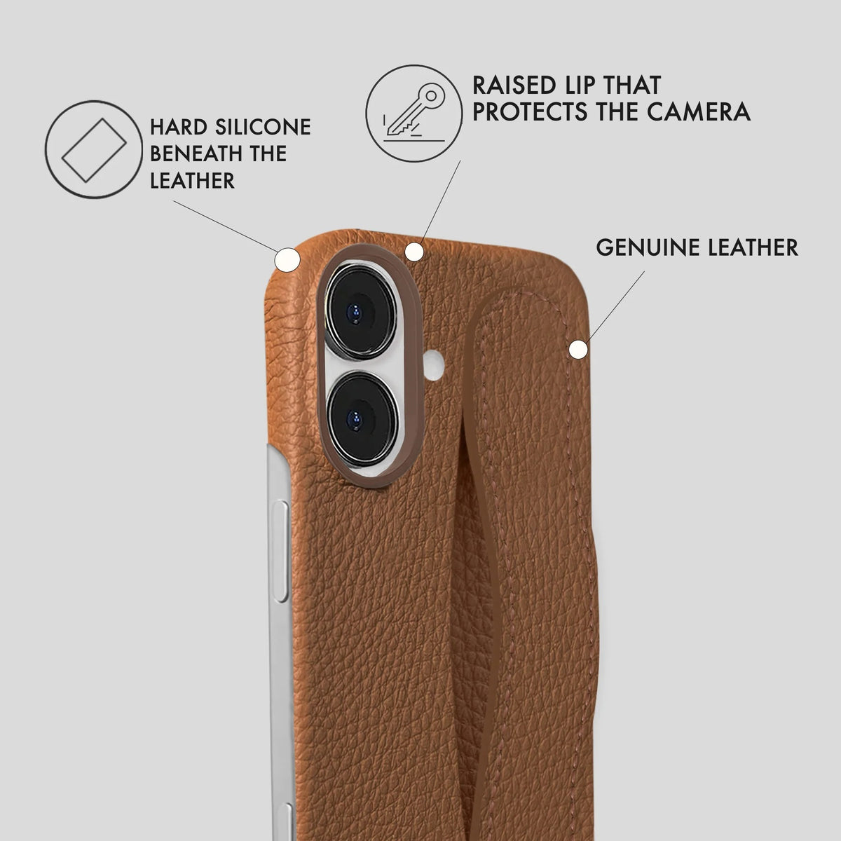 iPhone 16 Plus Leather Case — Ashe Handle