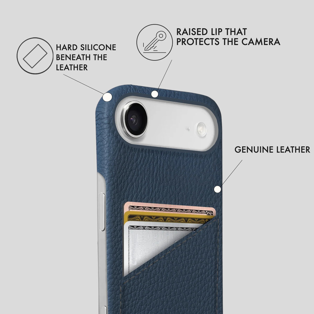 iPhone 17 Air Leather Case — Ashe Cardholder
