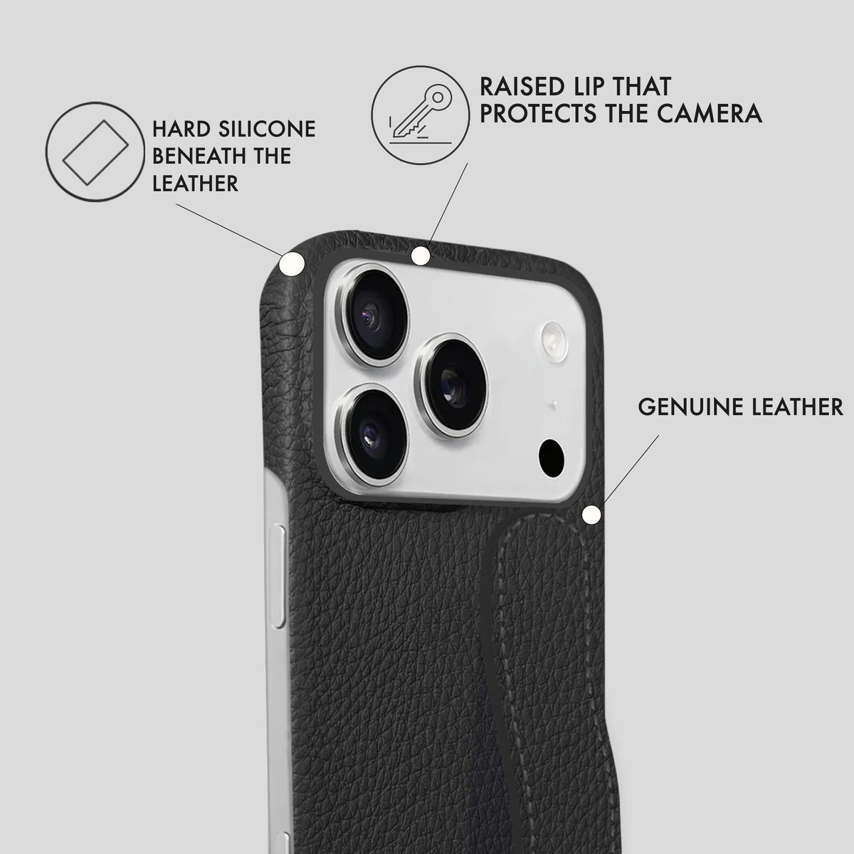 iPhone 17 Pro Leather Case — Ashe Handle