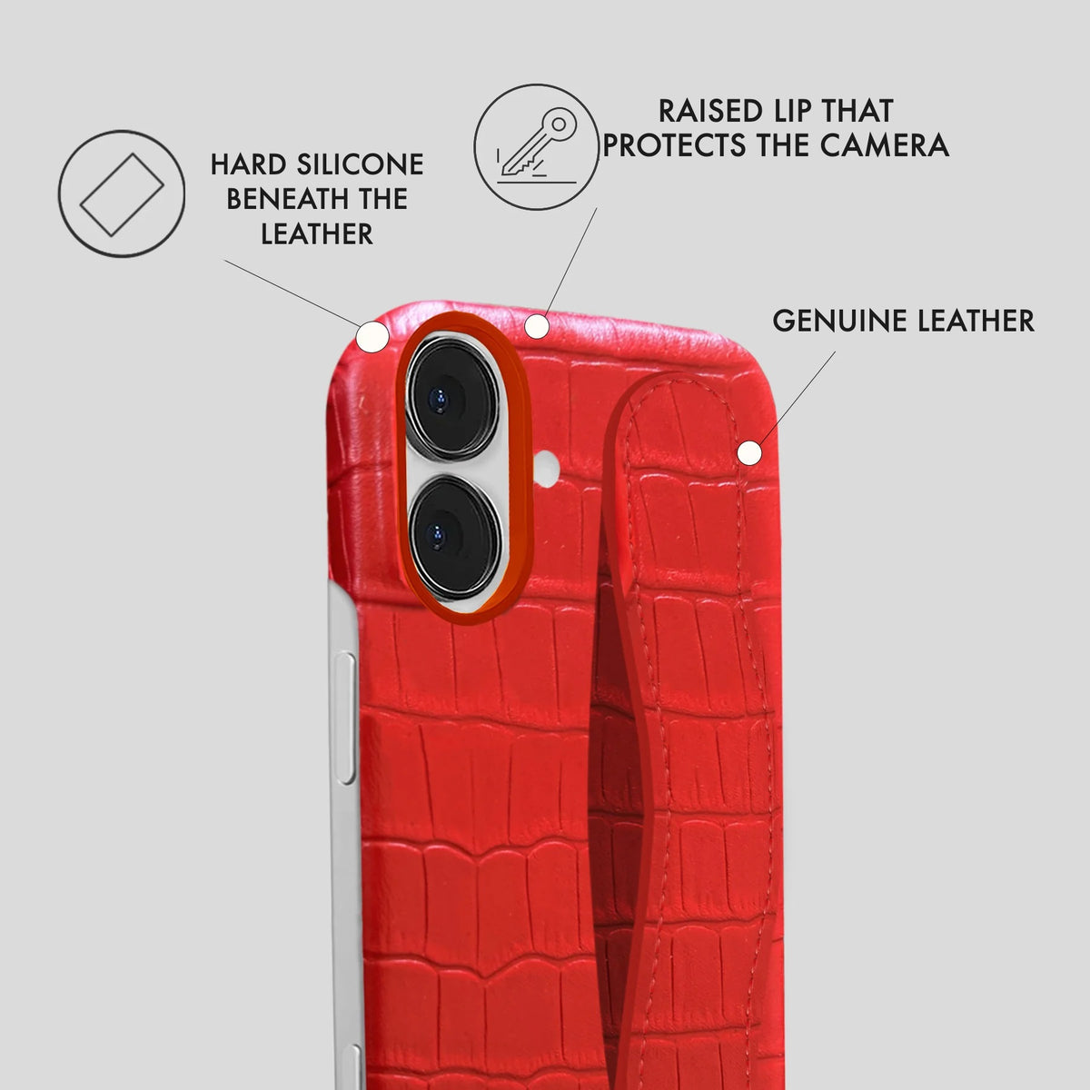iPhone 16 Plus Leather Case — Vega Handle