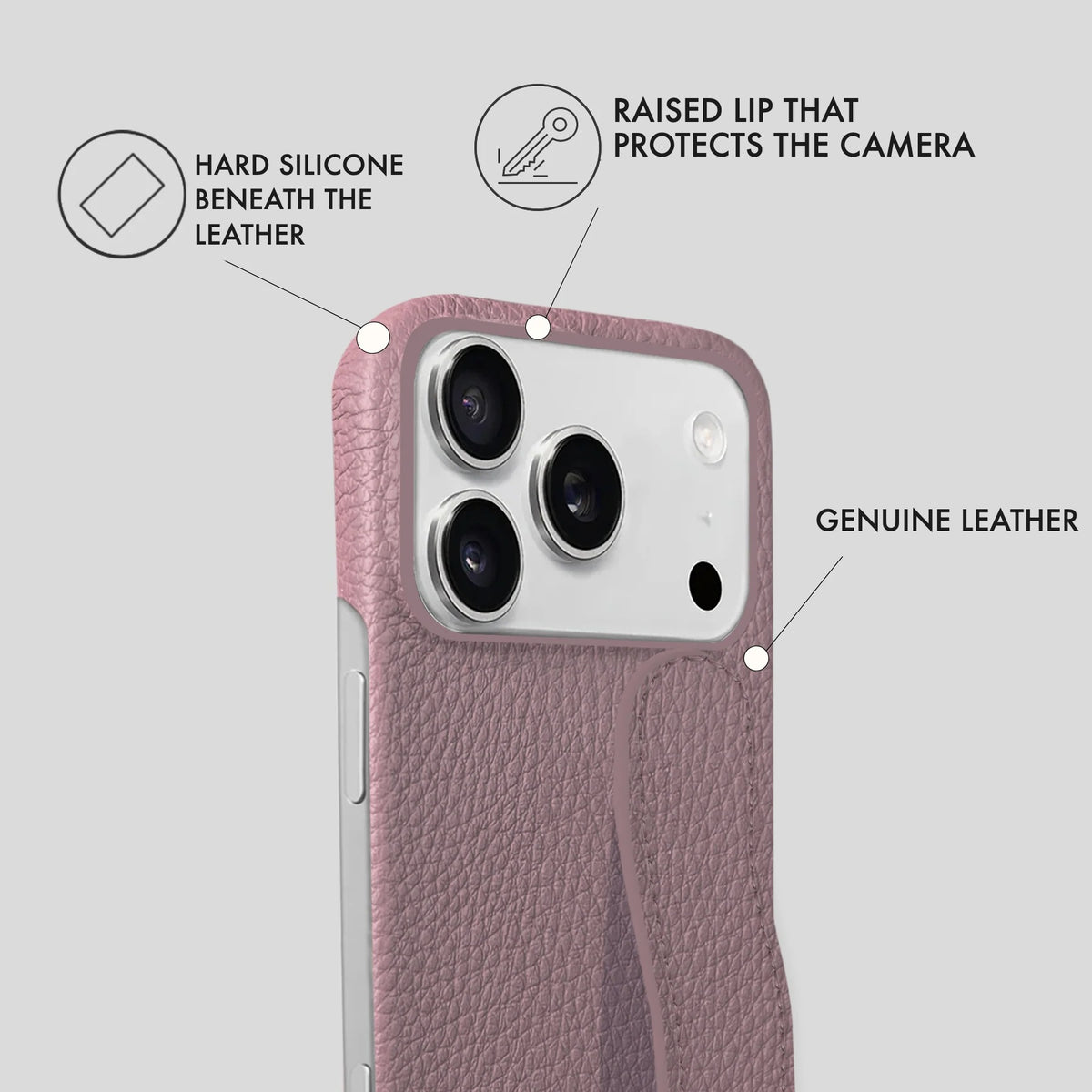 iPhone 17 Pro Leather Case — Ashe Handle