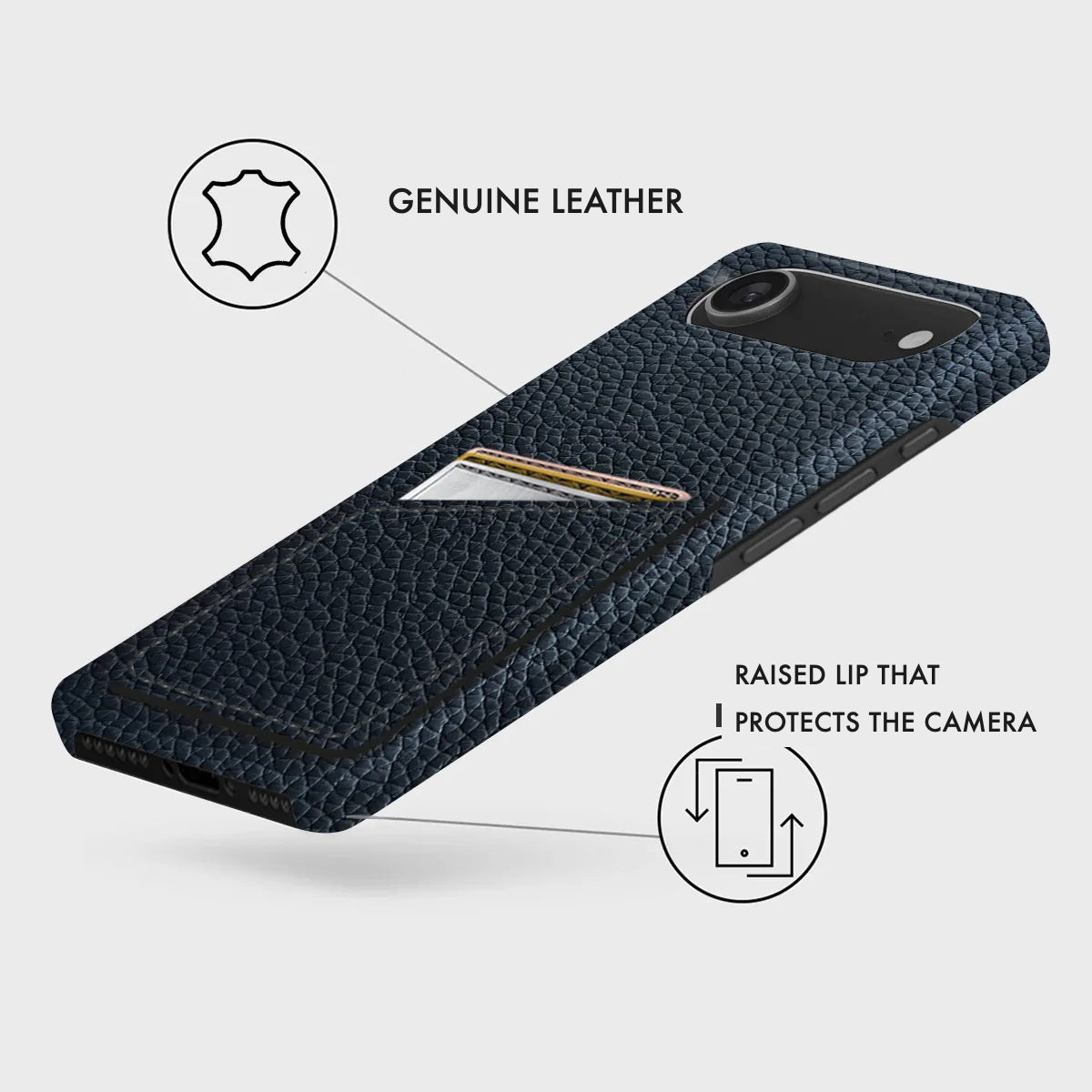 iPhone 17 Air Leather Case — Ashe Handle Cardholder