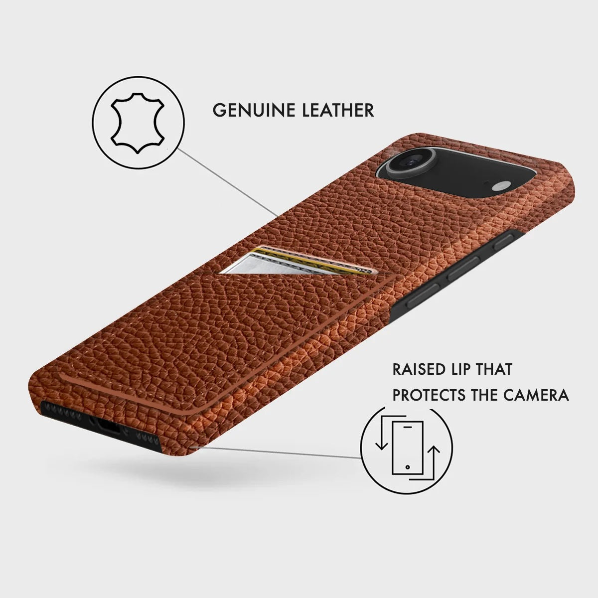 iPhone 17 Air Leather Case — Ashe Handle Cardholder